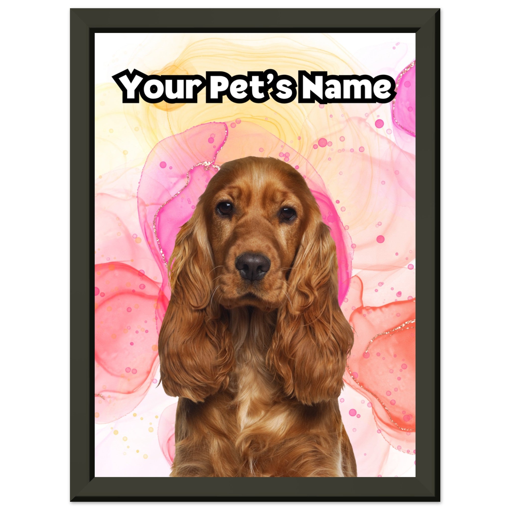 Metal Framed Artwork 17 - Custom Pet Portrait - Paw Inks