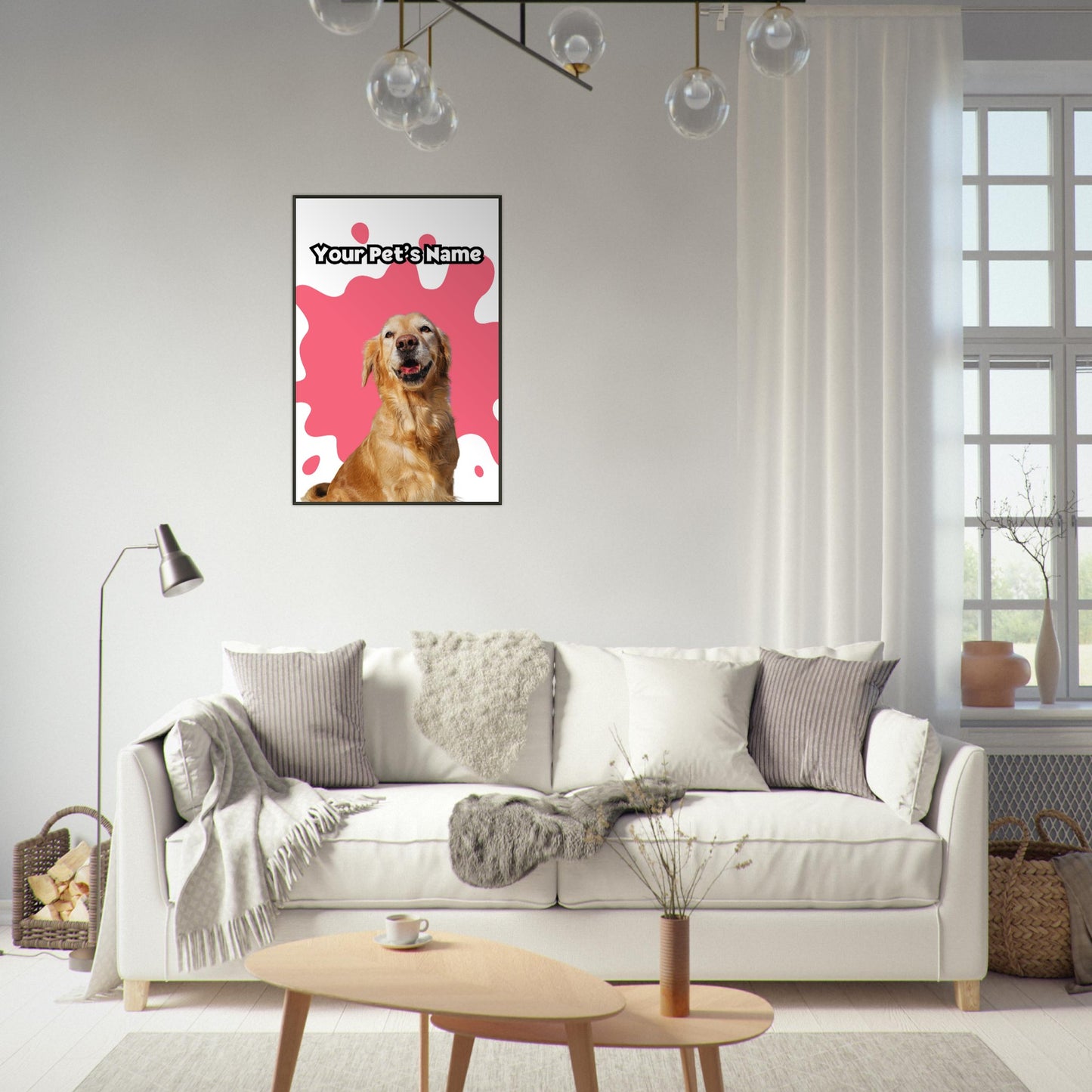 Metal Framed Artwork 10 - Custom Pet Portrait - Paw Inks