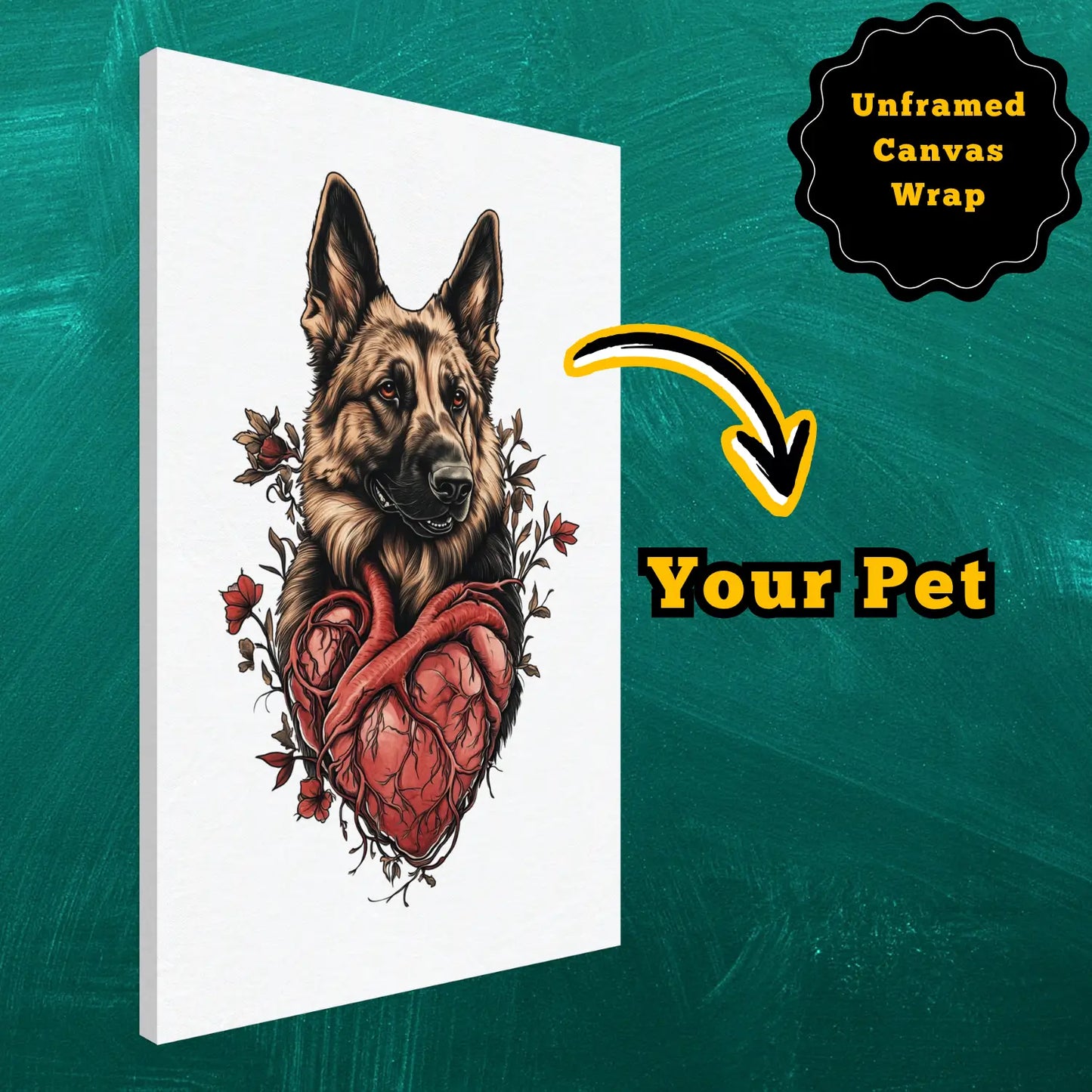 Heart in Bloom - Canvas Wrap