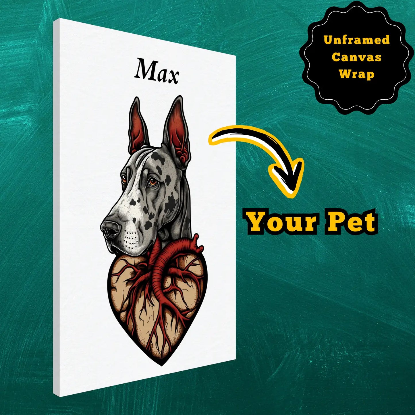 Etched in My Heart - Canvas Wrap