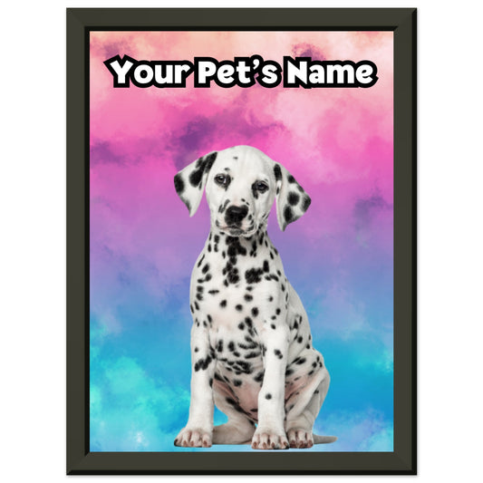 Metal Framed Artwork 16 - Custom Pet Portrait - Paw Inks