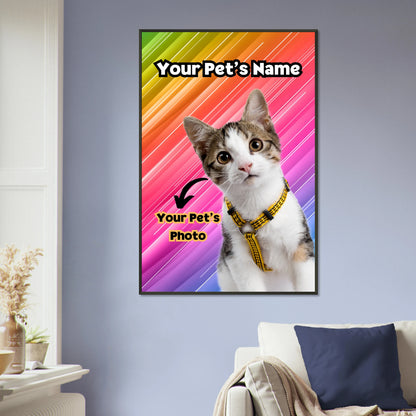 Metal Framed Artwork 38 - Custom Pet Portrait - Paw Inks