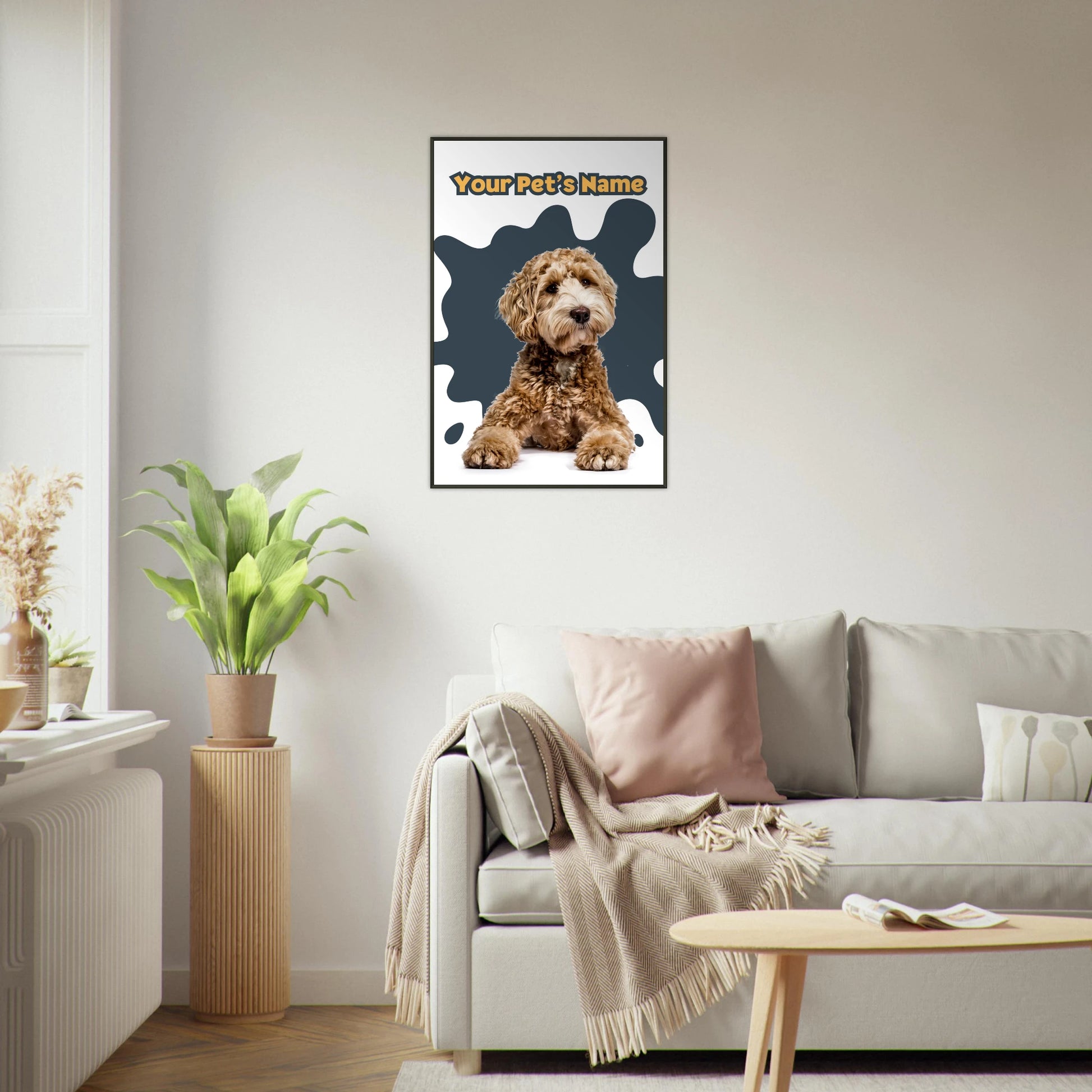 Metal Framed Artwork 11 - Custom Pet Portrait - Paw Inks