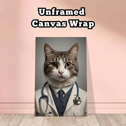 Healer's Purr-scription - Canvas Wrap