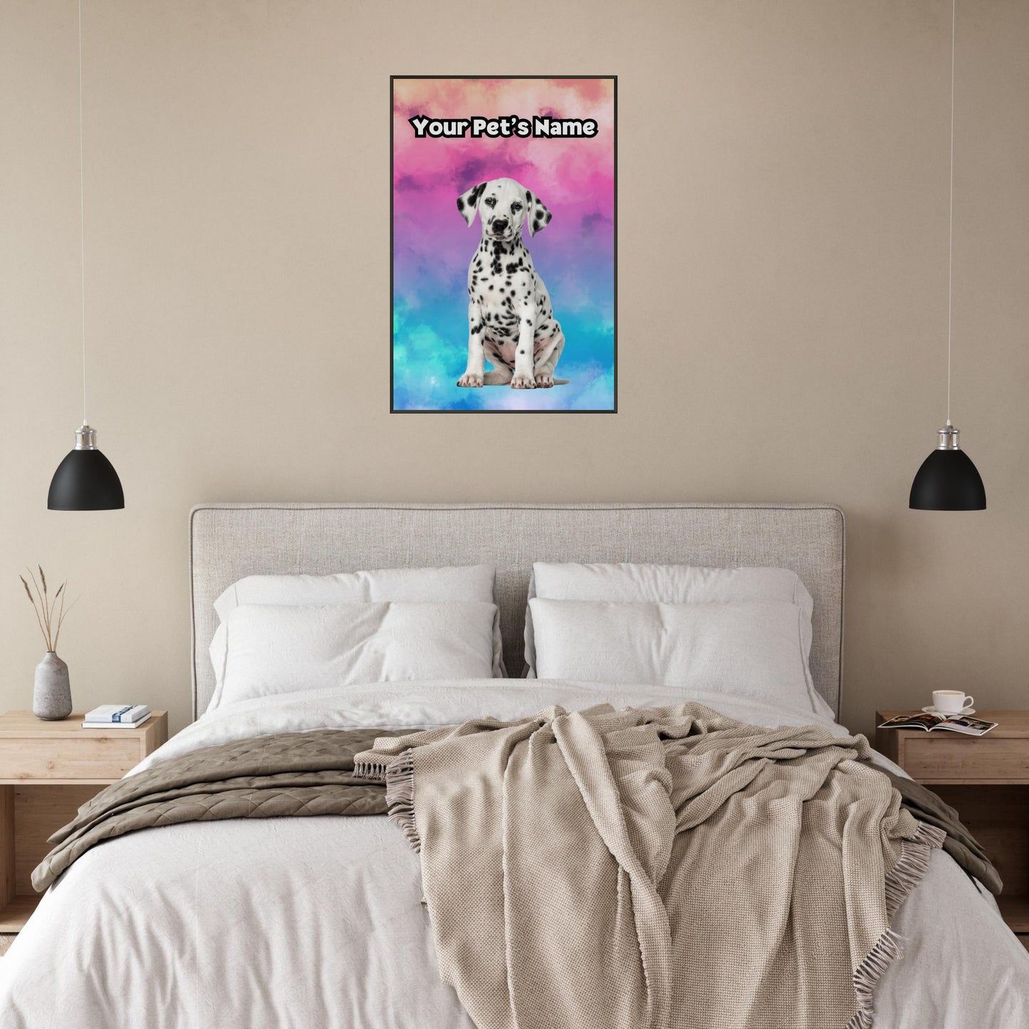 Metal Framed Artwork 16 - Custom Pet Portrait - Paw Inks