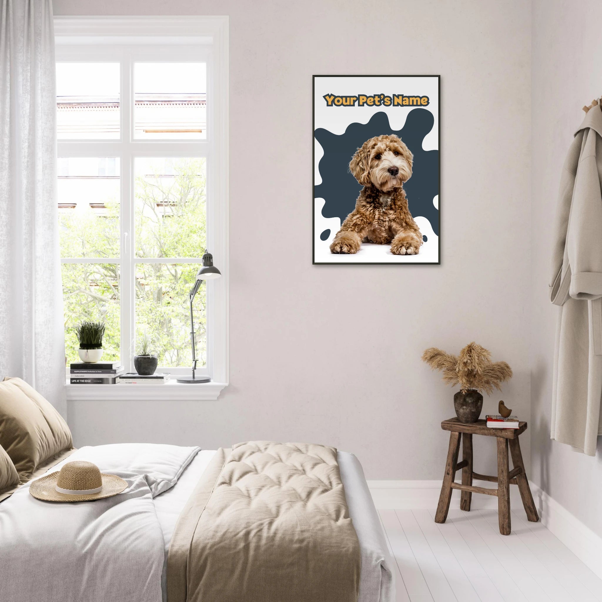 Metal Framed Artwork 11 - Custom Pet Portrait - Paw Inks