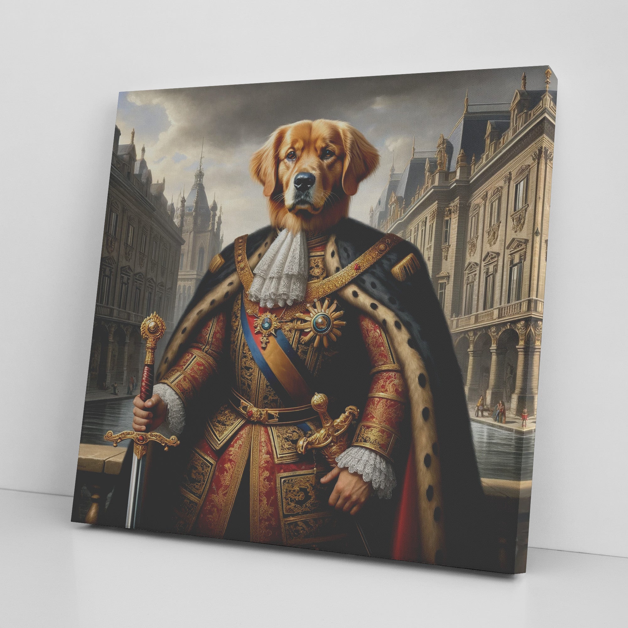 The Regal Guardian - Canvas Wrap - Paw Inks
