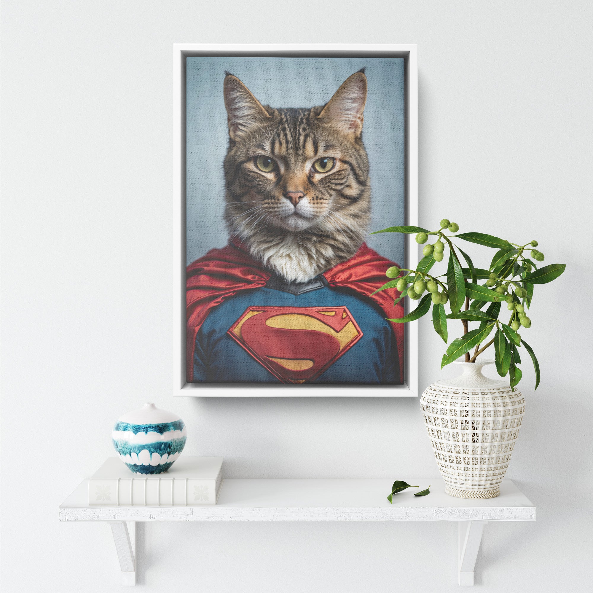 Super Whiskers - Framed Canvas
