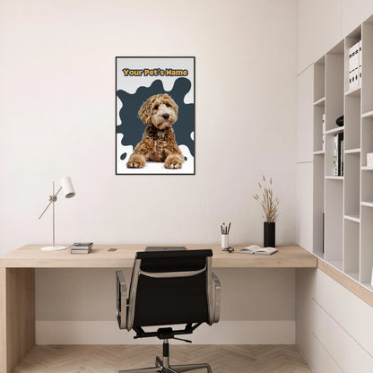 Metal Framed Artwork 11 - Custom Pet Portrait - Paw Inks