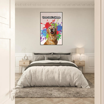 Metal Framed Artwork 4 - Custom Pet Portrait - Paw Inks