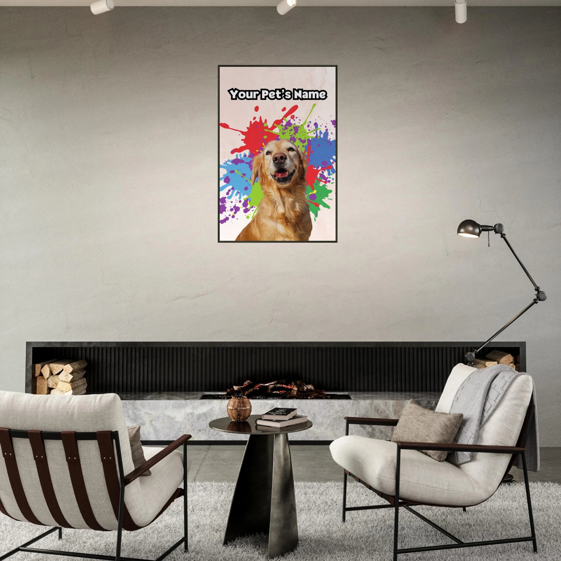 Metal Framed Artwork 4 - Custom Pet Portrait - Paw Inks