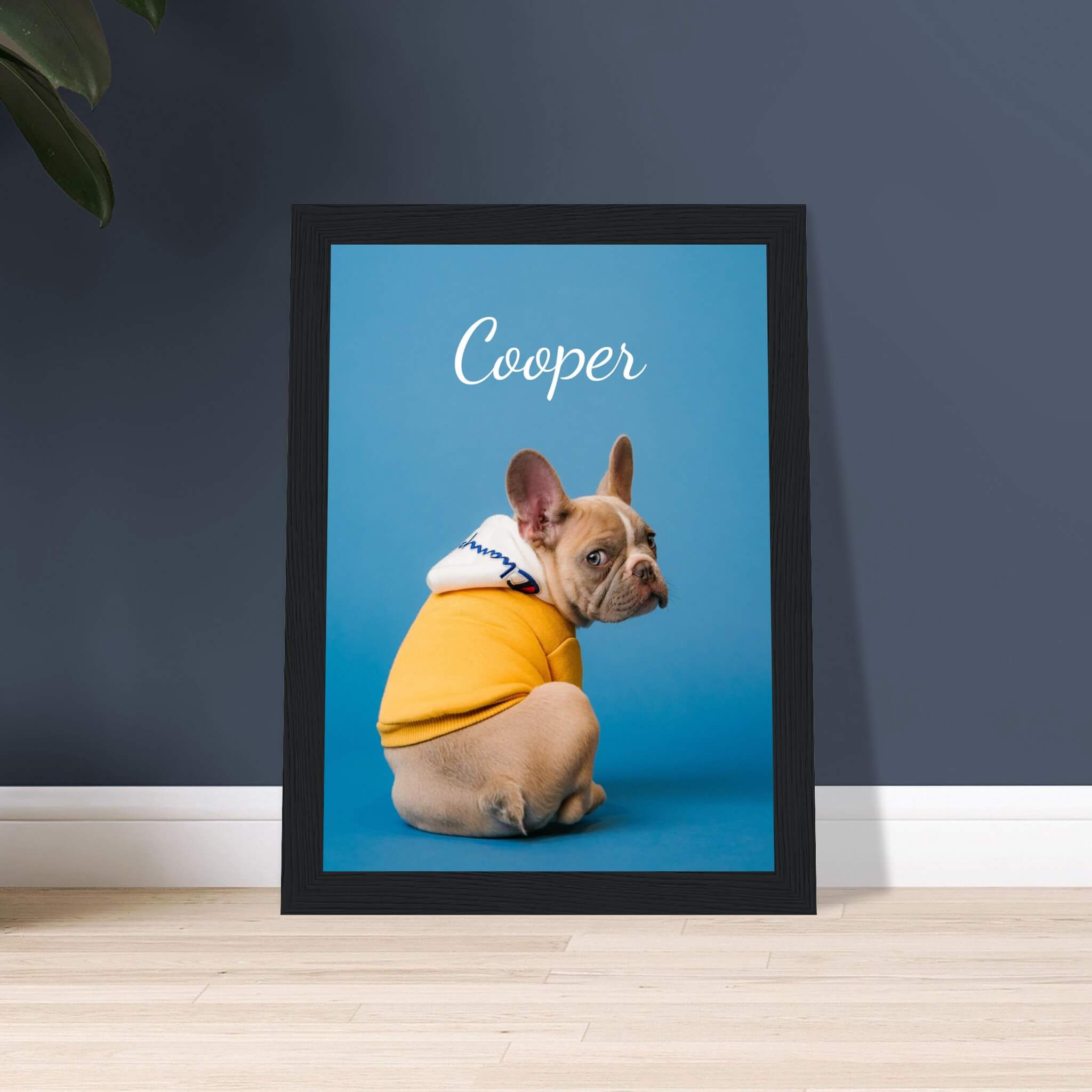 Premium Wooden-Framed Custom Pet Portrait