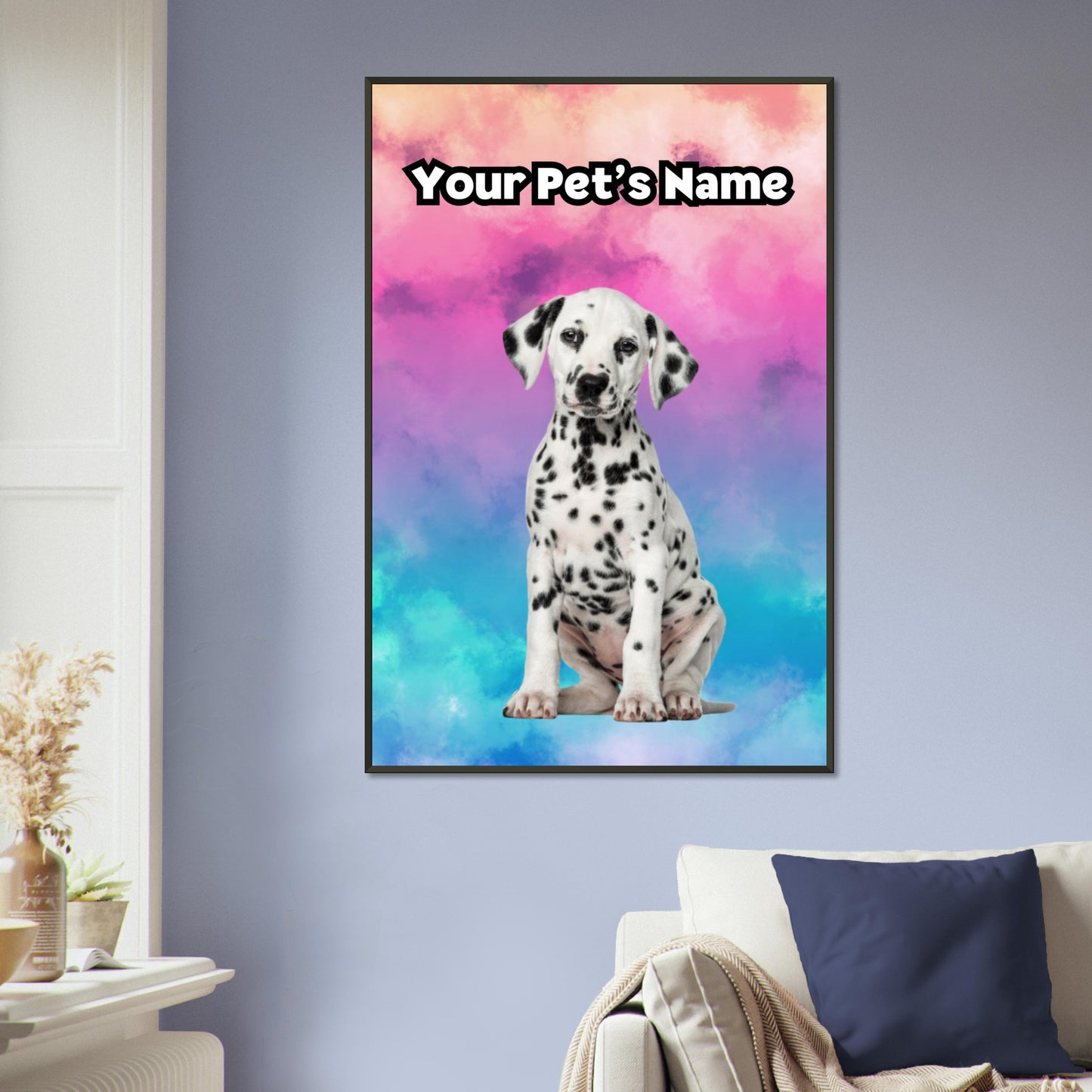 Metal Framed Artwork 16 - Custom Pet Portrait - Paw Inks