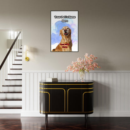 Metal Framed Artwork 43 - Custom Pet Portrait - Paw Inks