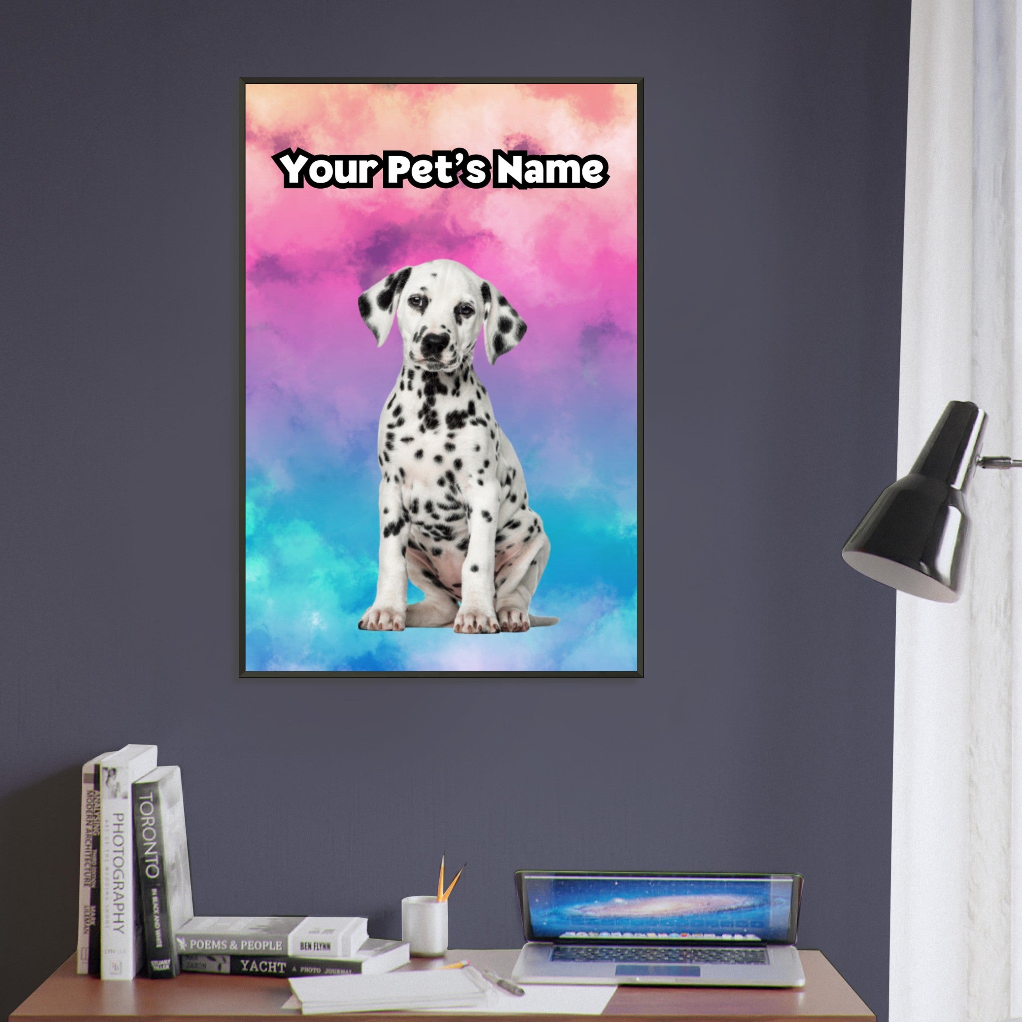 Metal Framed Artwork 16 - Custom Pet Portrait - Paw Inks